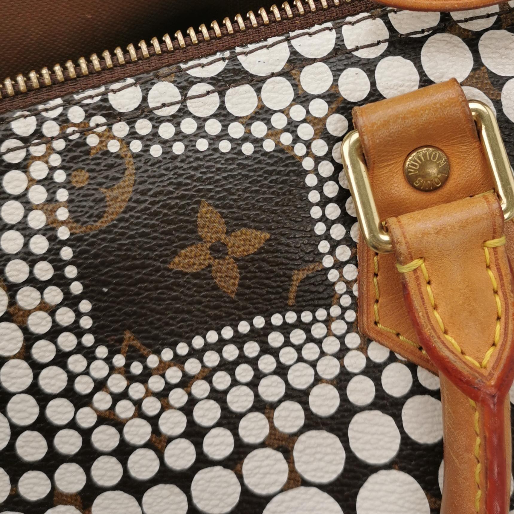 Louis Vuitton Kusama Town Speedy 30 Weiße Henkeltasche mit Griff oben 6