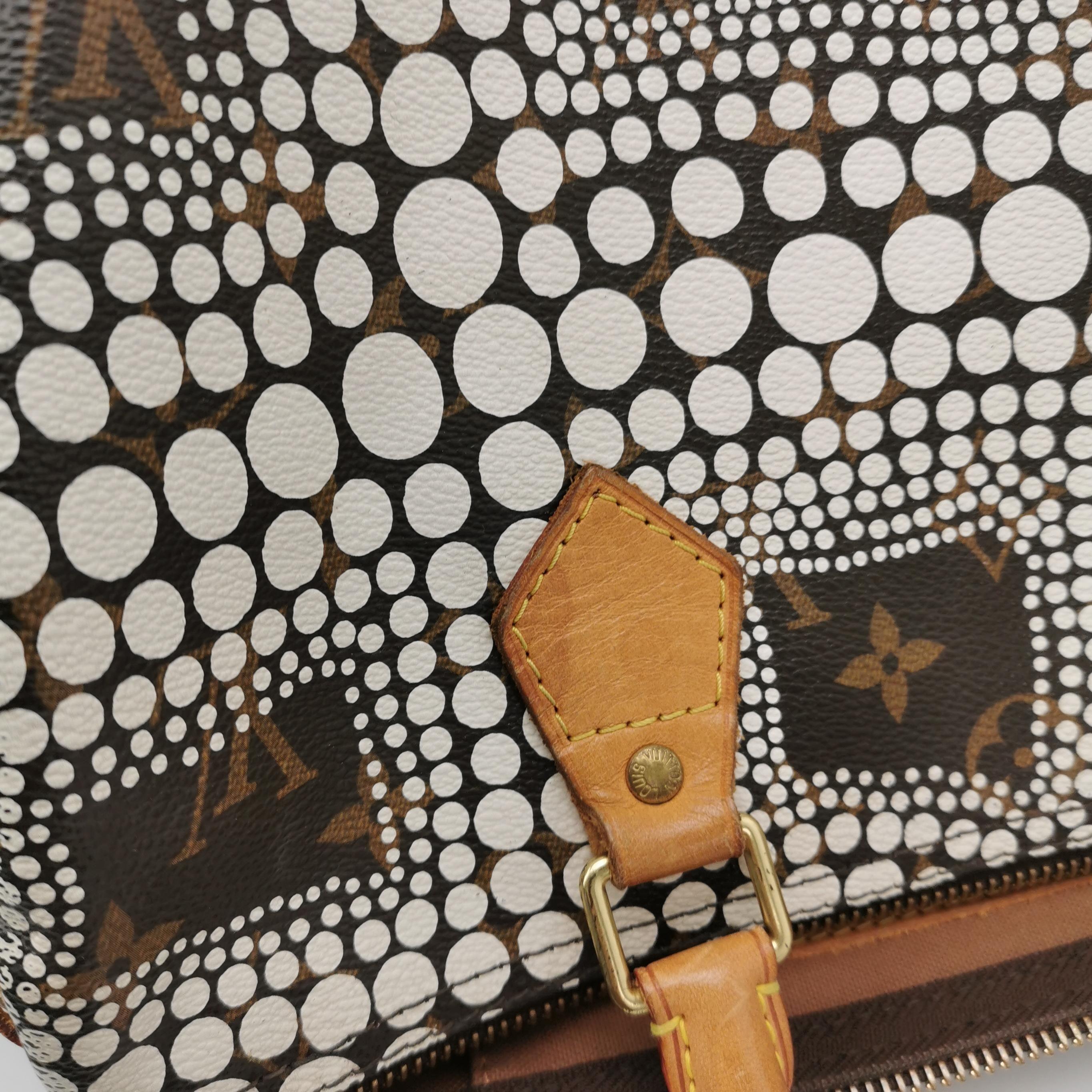Louis Vuitton Kusama Town Speedy 30 Weiße Henkeltasche mit Griff oben 8