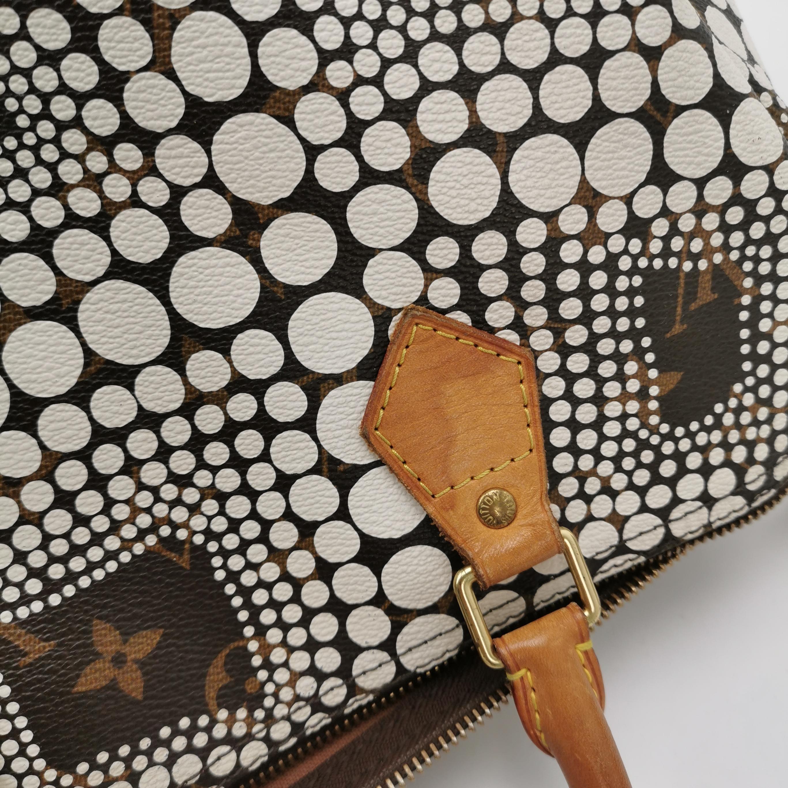 Louis Vuitton Kusama Town Speedy 30 Wei�ße Henkeltasche mit Griff oben 4