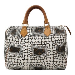 Louis Vuitton Kusama Town Speedy 30 White Top Handle Bag