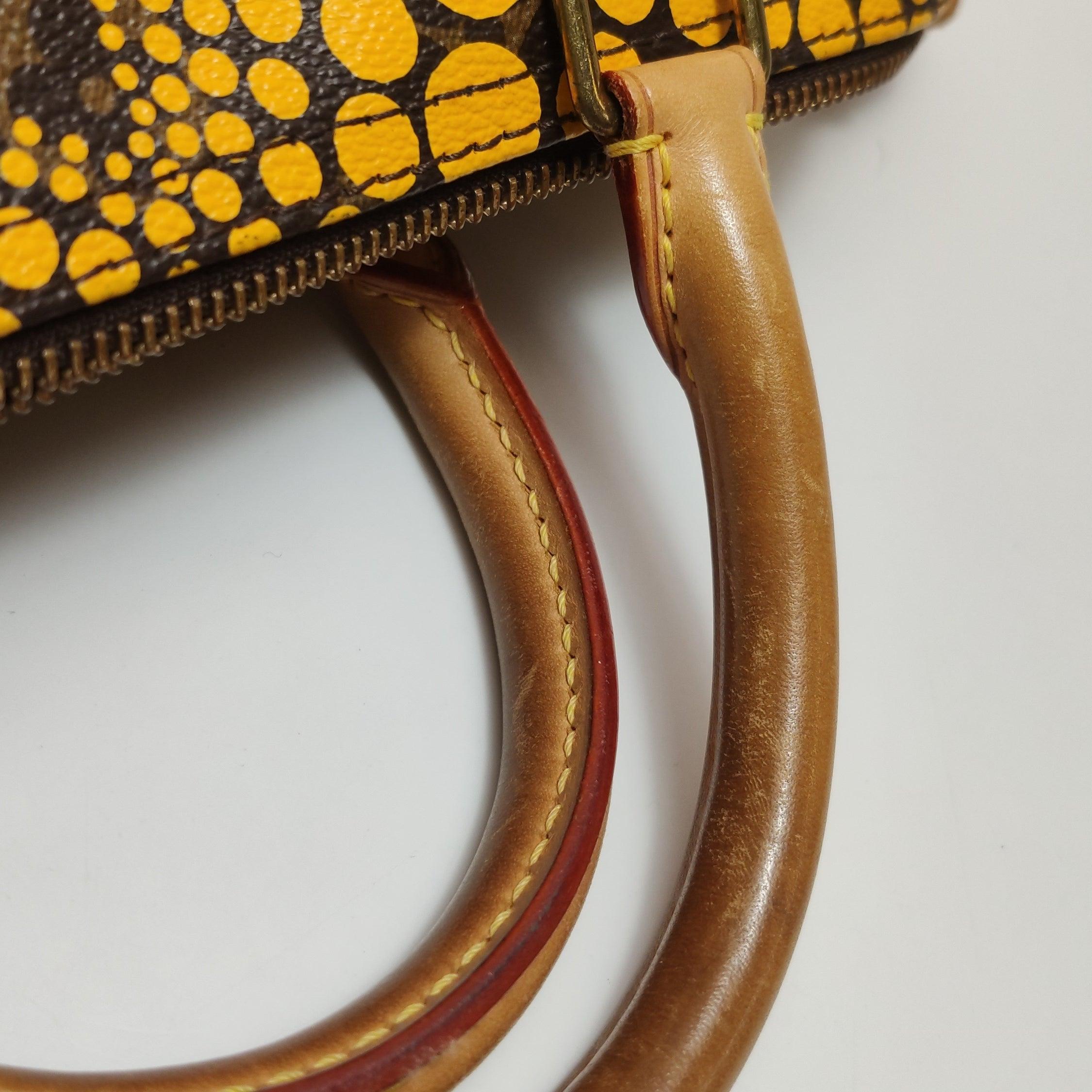 Louis Vuitton Kusama Town Speedy 30 Yellow Top Handle Bag 6