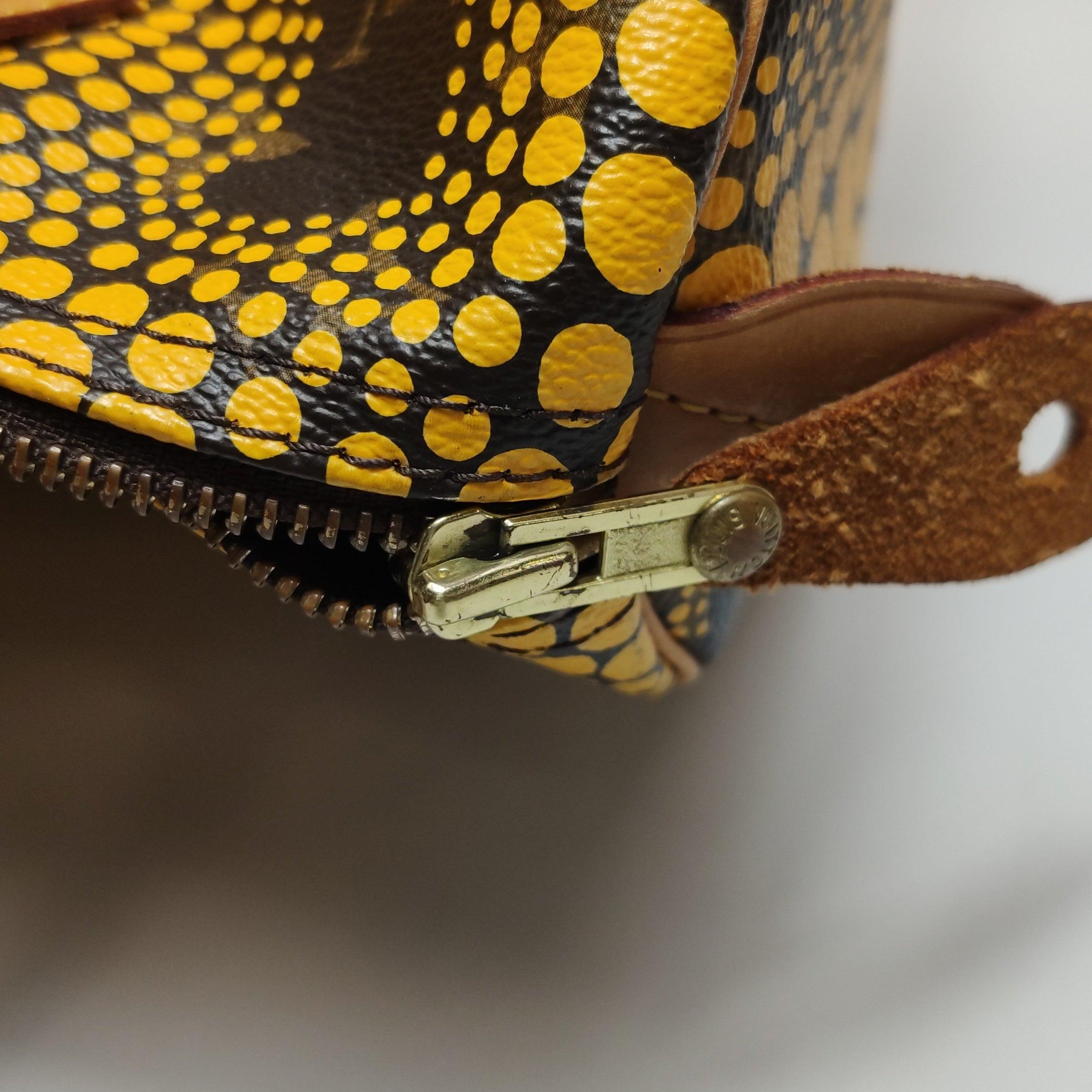 Louis Vuitton Kusama Town Speedy 30 Yellow Top Handle Bag 8