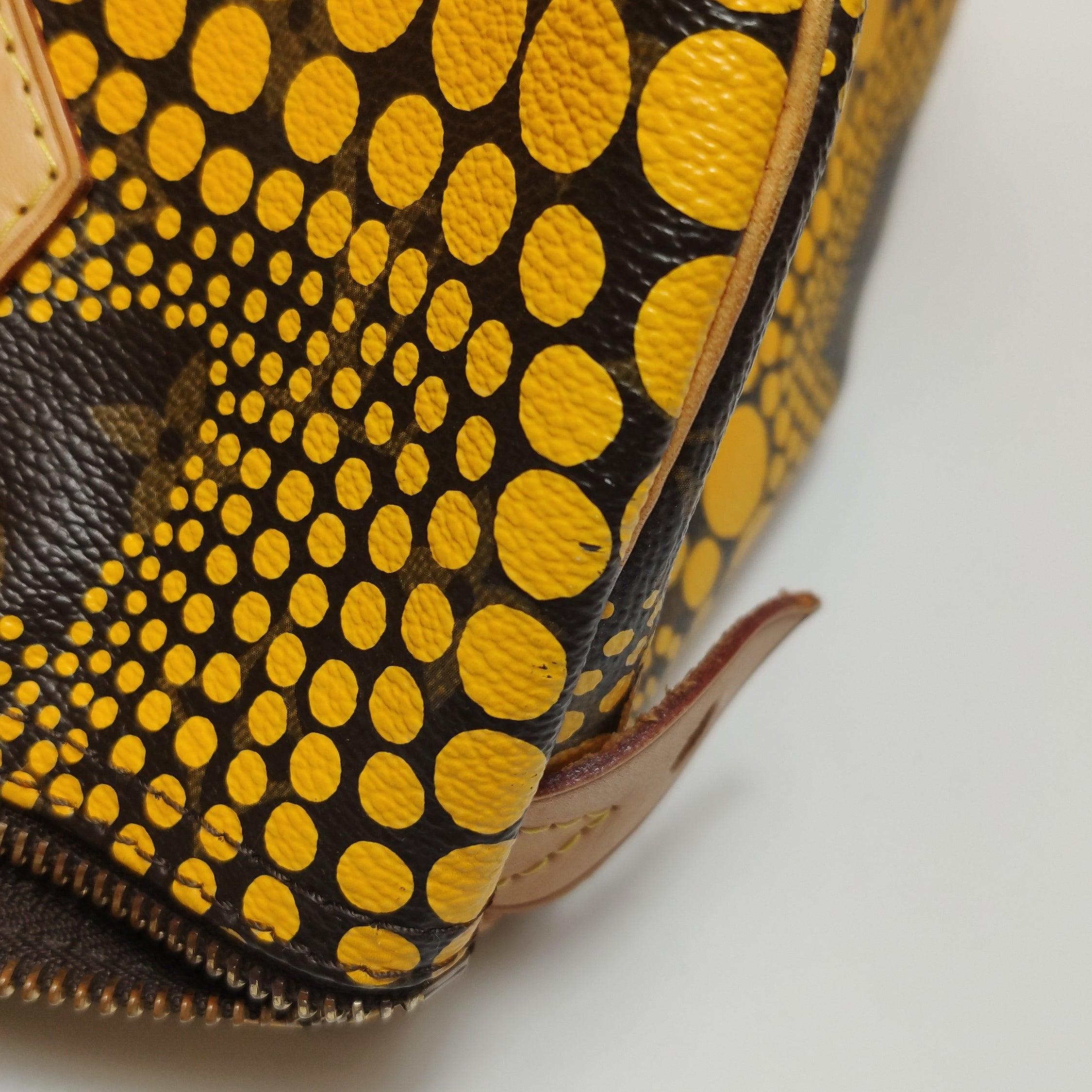 Louis Vuitton Kusama Town Speedy 30 Yellow Top Handle Bag 9