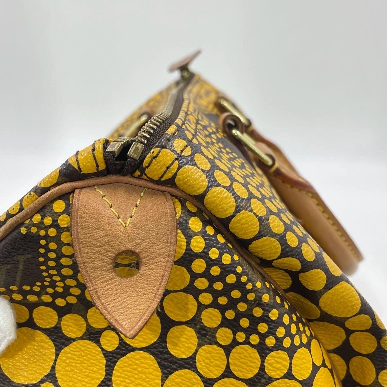 Bolso de asa superior Louis Vuitton Kusama Town Speedy 30 Amarillo 11