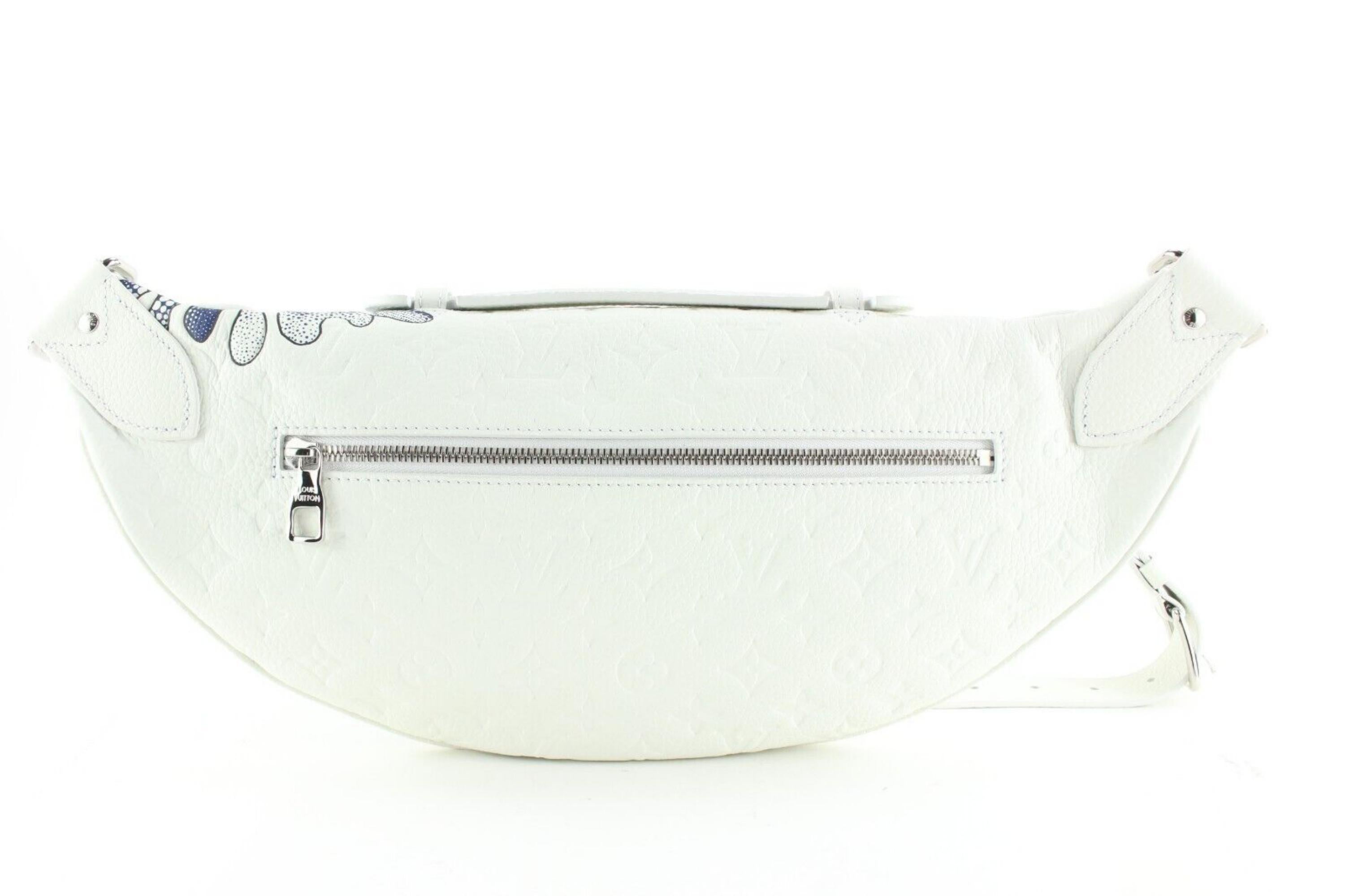 Louis Vuitton Kusama White Taurillon Leather Maxi Bumbag 3L0215 3