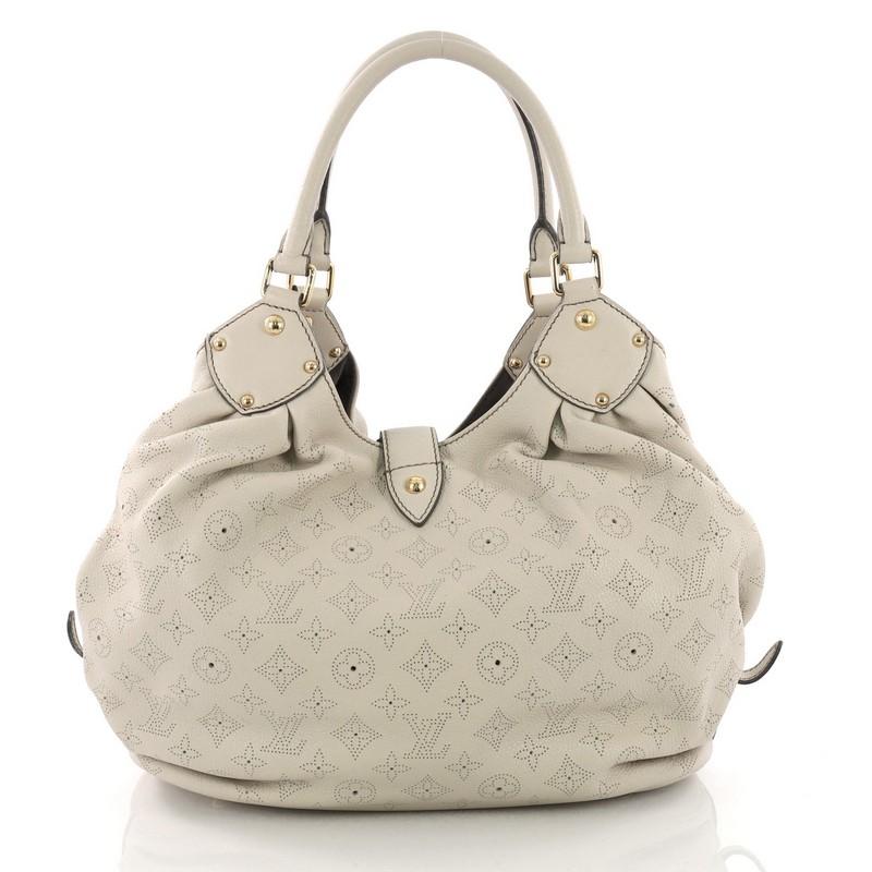 Louis Vuitton L-Hobo Mahina Leather In Good Condition In NY, NY