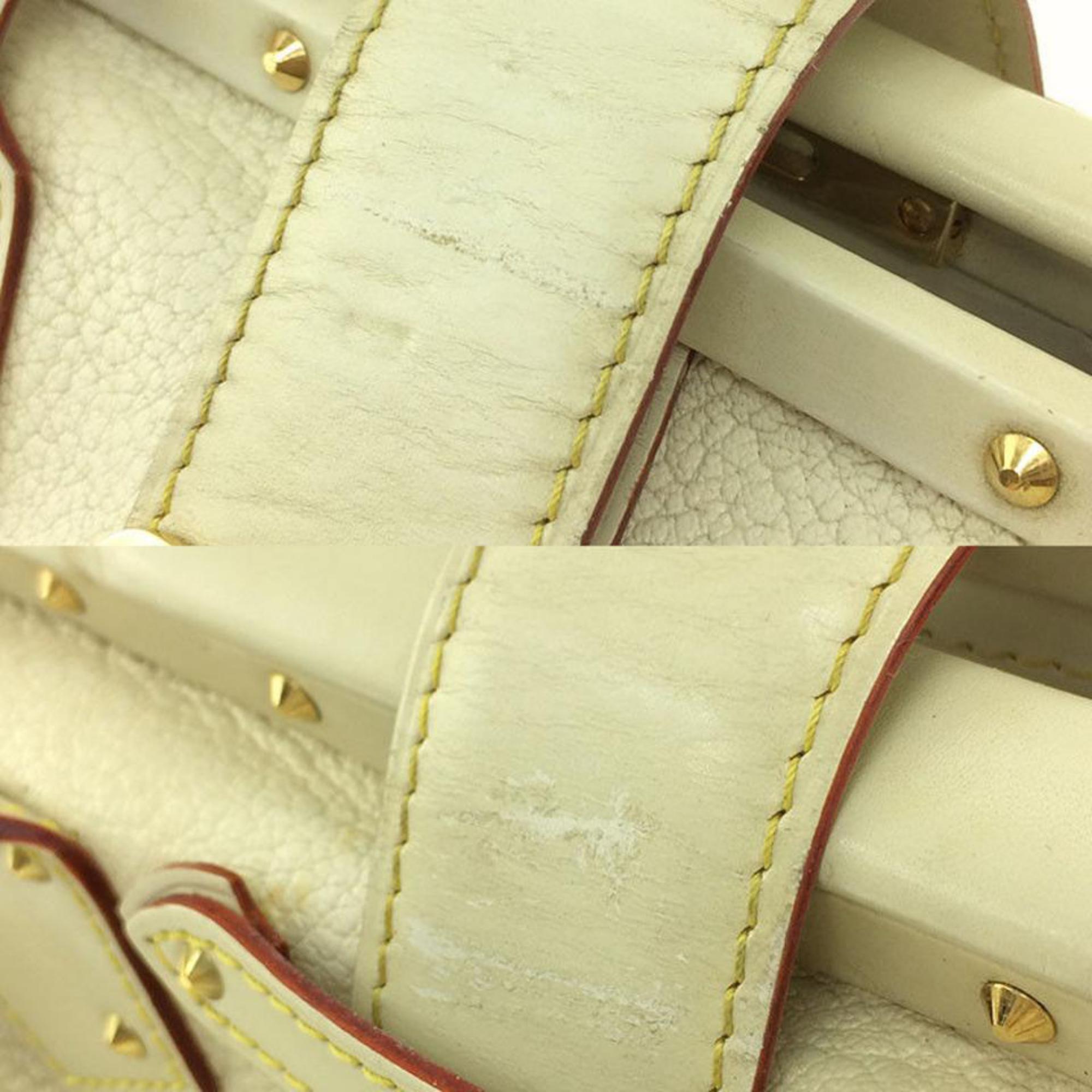 Louis Vuitton L Suhali L'ingenieux Pm Blanc 111924 White Leather Satchel For Sale 8