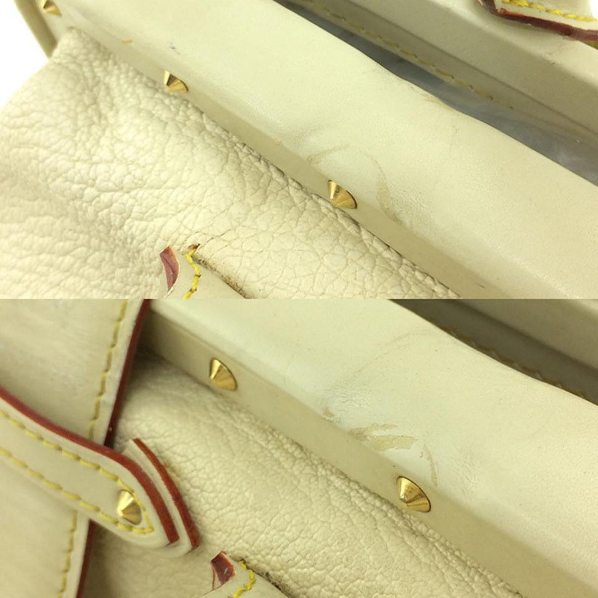 Louis Vuitton L Suhali L'ingenieux Pm Blanc 111924 White Leather Satchel For Sale 4