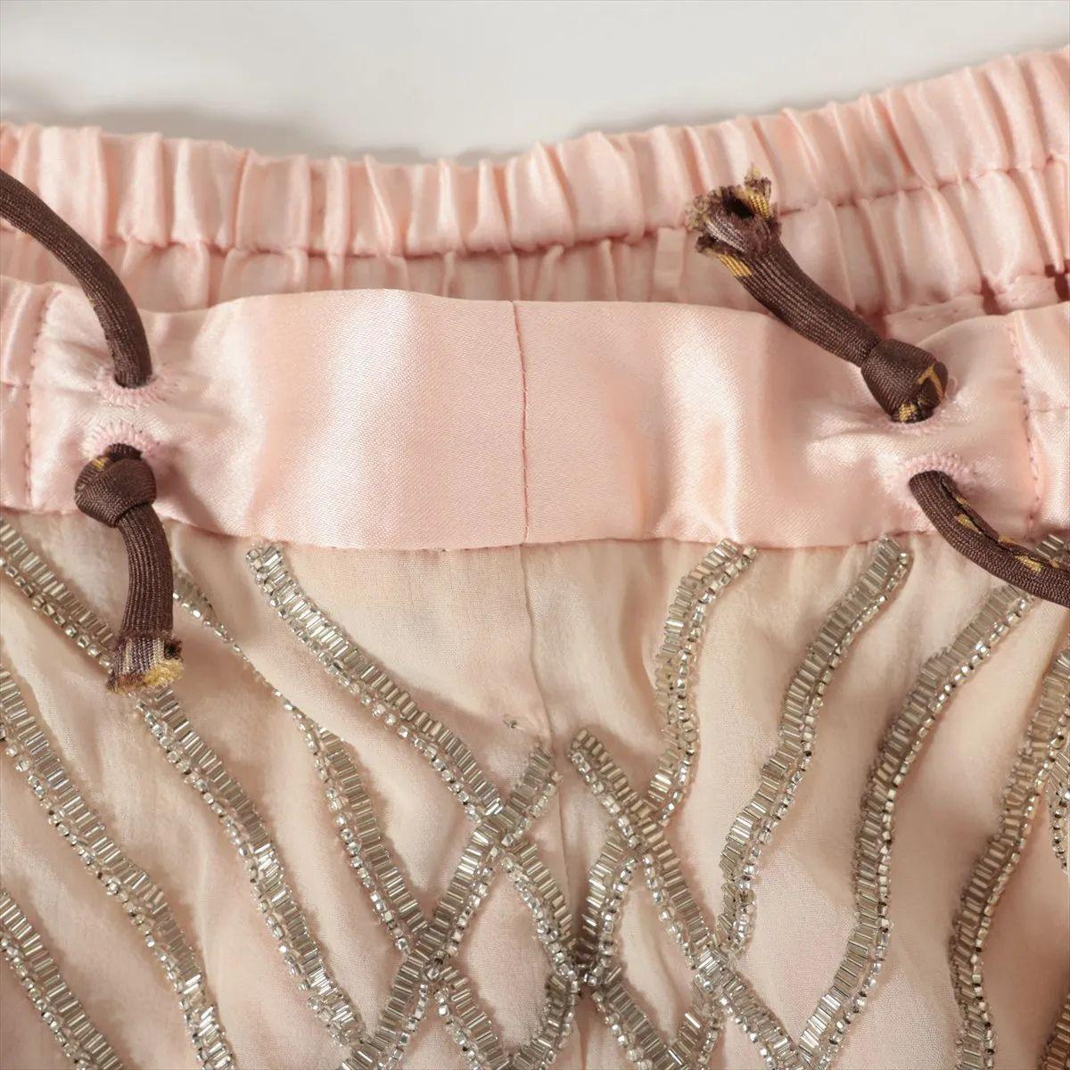 Louis Vuitton Spitze Seide Boho-Stil kurze Hose Rosa im Angebot 4