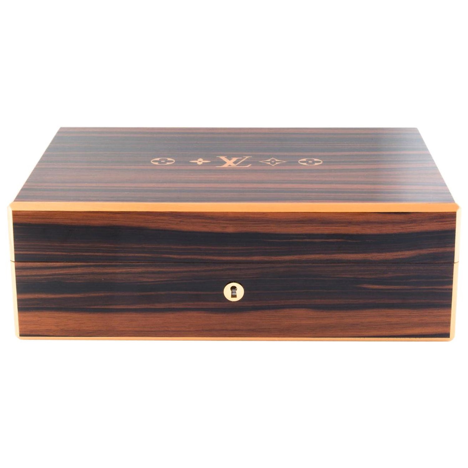 Louis Vuitton Lacquer Wood Desk Men's Cigar Cigarette Humidor Storage Case  Box