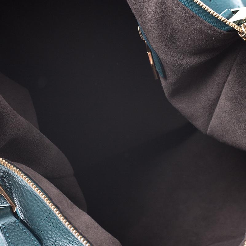 Louis Vuitton Lagon Monogram Mahina Leather Selene MM Bag 3