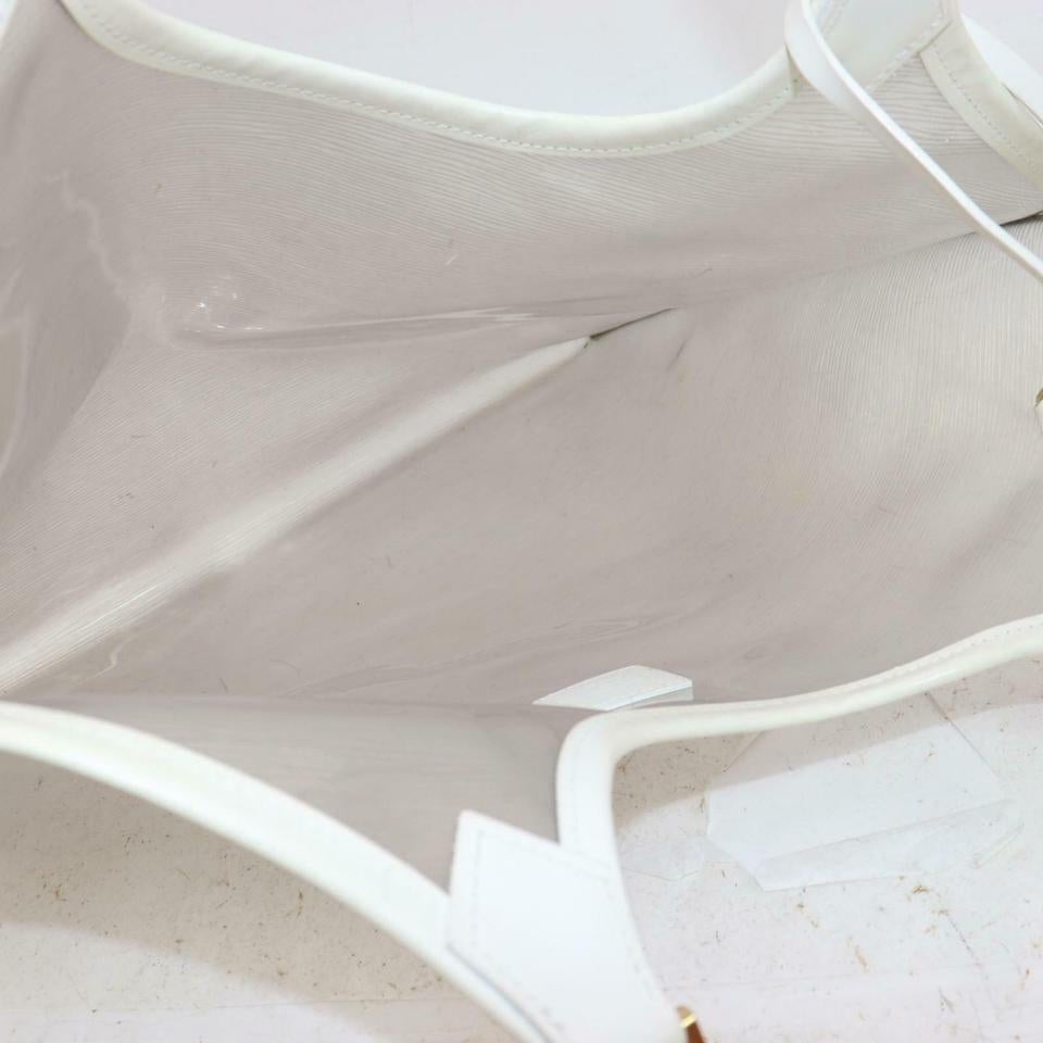 Louis Vuitton Lagoon Bay Plage Clear mit Beutel 870896 Weiß Epi Leder Tote im Angebot 7