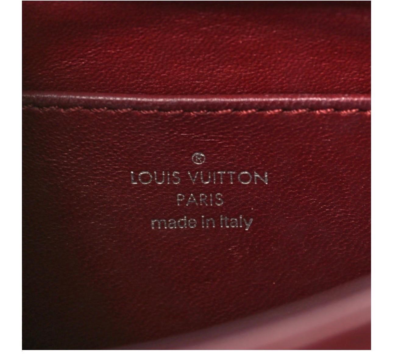Louis Vuitton Lambskin Malletage GO-14 MM Bordeaux, Excellent Condition Like New For Sale 3