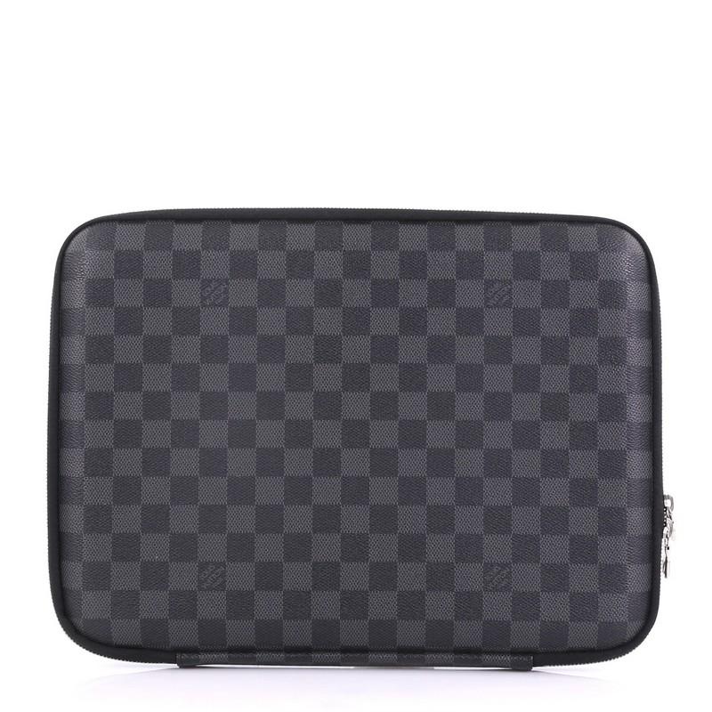 louis vuitton laptop sleeve damier graphite 13 black/grey