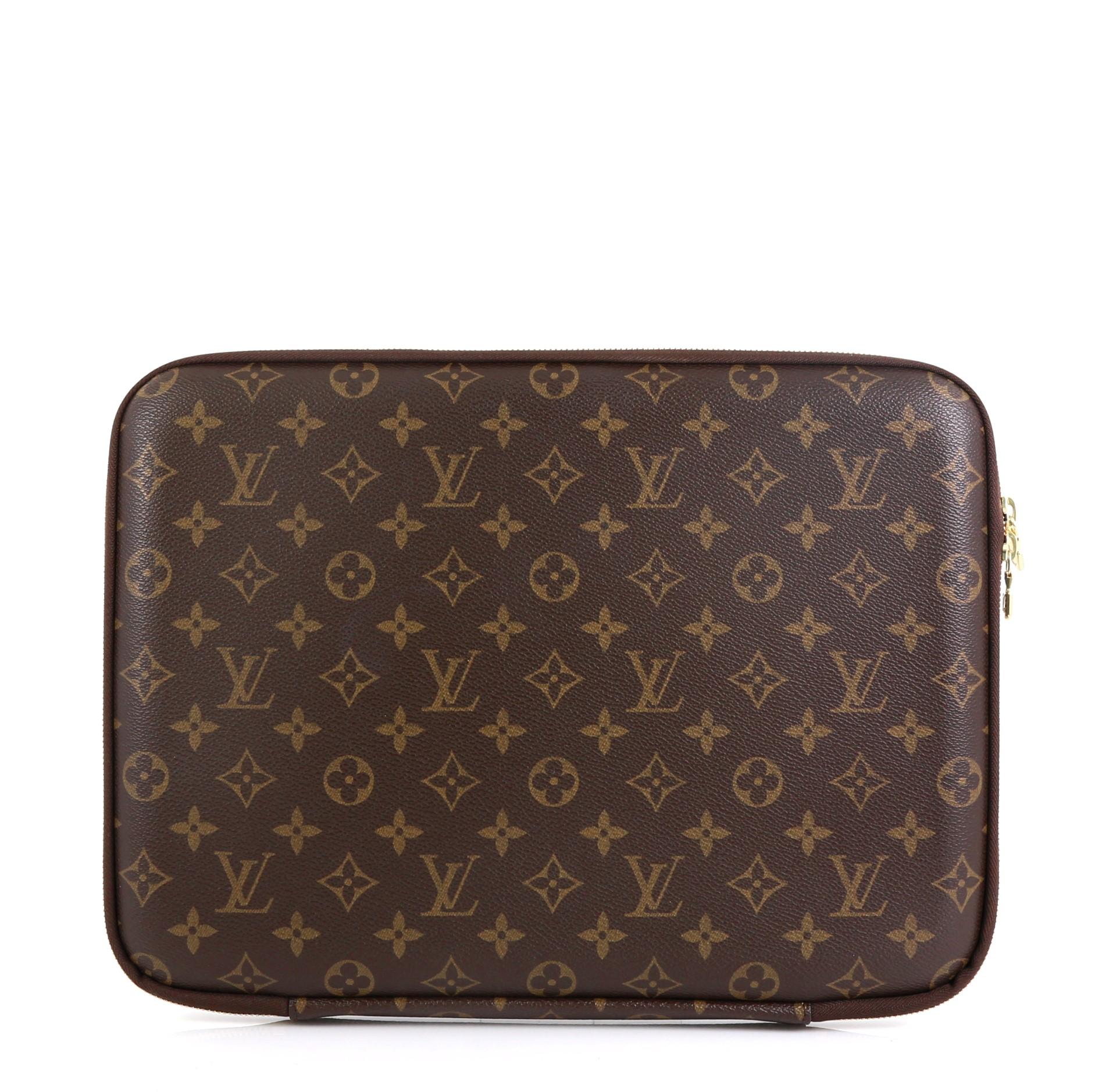 Black Louis Vuitton Laptop Sleeve Monogram Canvas 13