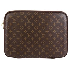 Louis Vuitton Inventeur White/Ivory Canvas Luggage Bag Gold Tone Emblem