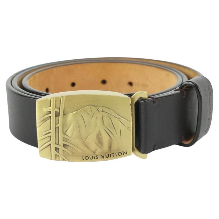 Louis Vuitton Large 40/100 Black x Gold Japanese Mountain Belt 173lv730 For  Sale at 1stDibs