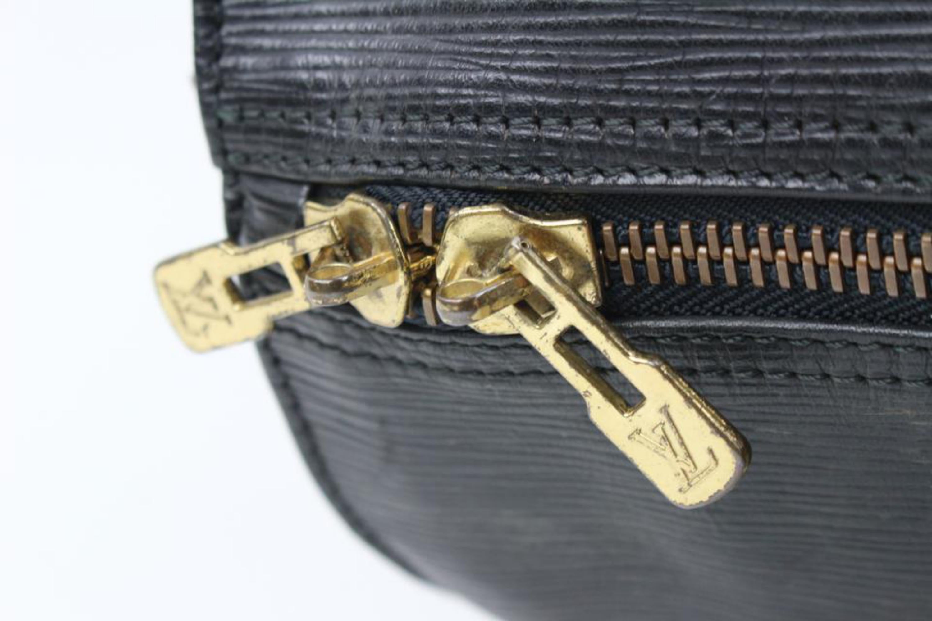 Louis Vuitton Large Black Epi Leather Keepall 55 61lv218s 4
