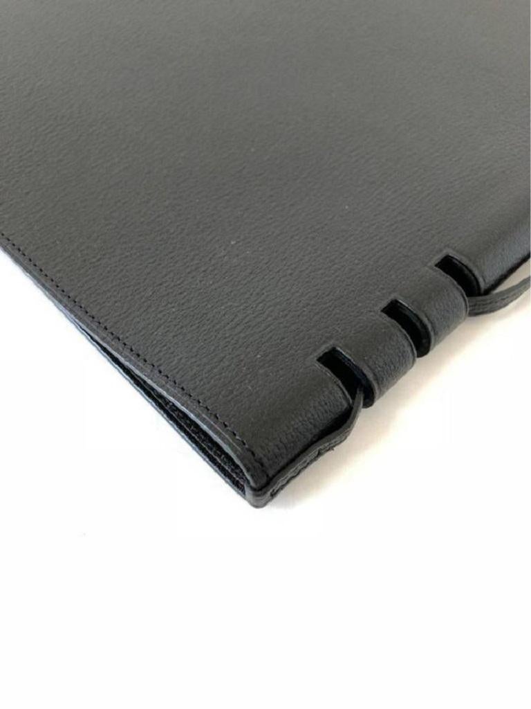 Louis Vuitton Large Black Leather Lady Handbook Cover GM 858119 For Sale 5