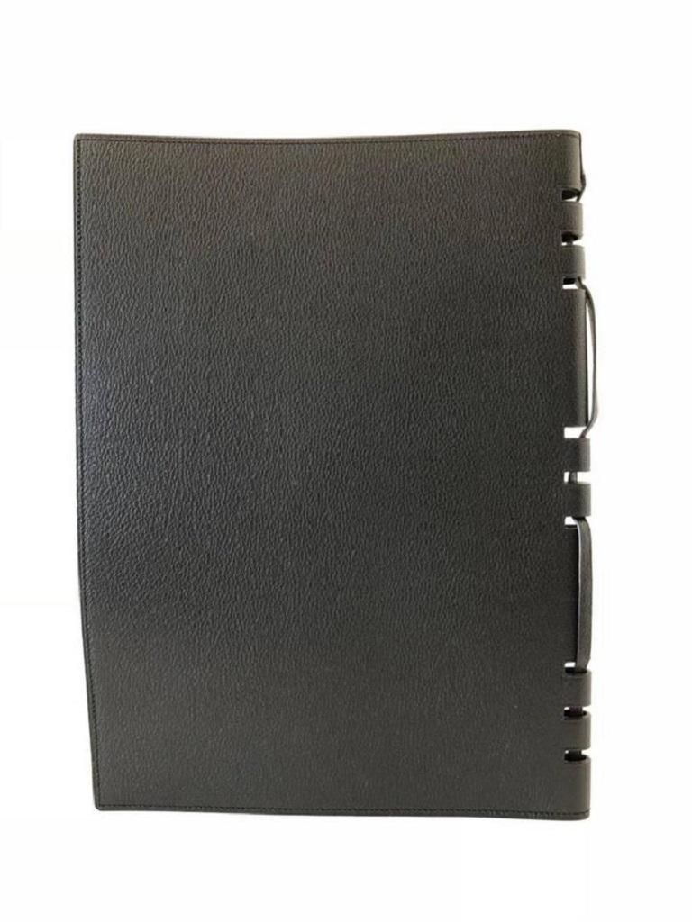 Großes schwarzes Leder-Damen-Handbuchdeckel von Louis Vuitton GM 858119 im Zustand „Gut“ im Angebot in Dix hills, NY