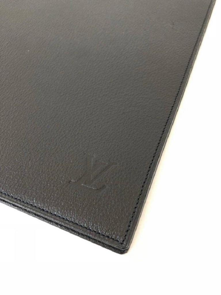 Louis Vuitton Large Black Leather Lady Handbook Cover GM 858119 For Sale 4