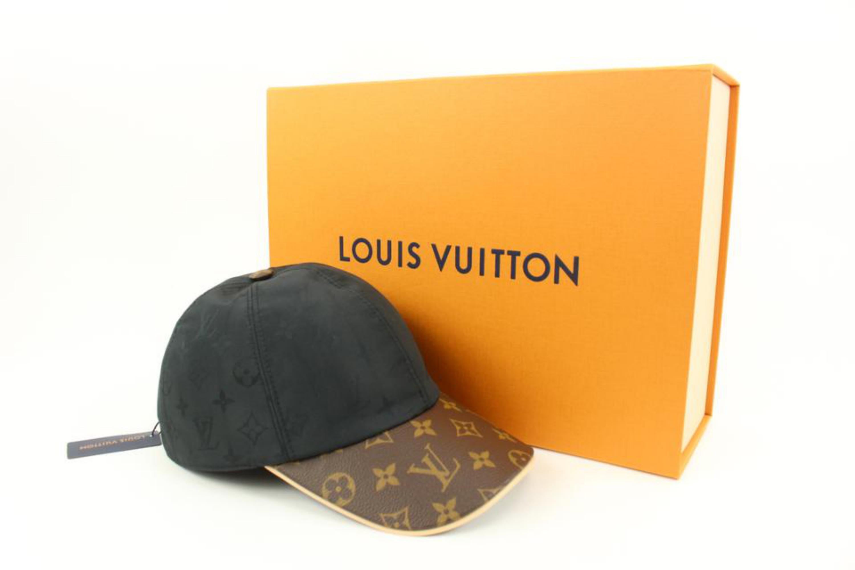 Louis Vuitton Large Black x Brown Monogram Cap Ou Pas Baseball Hat 49lv217s 8