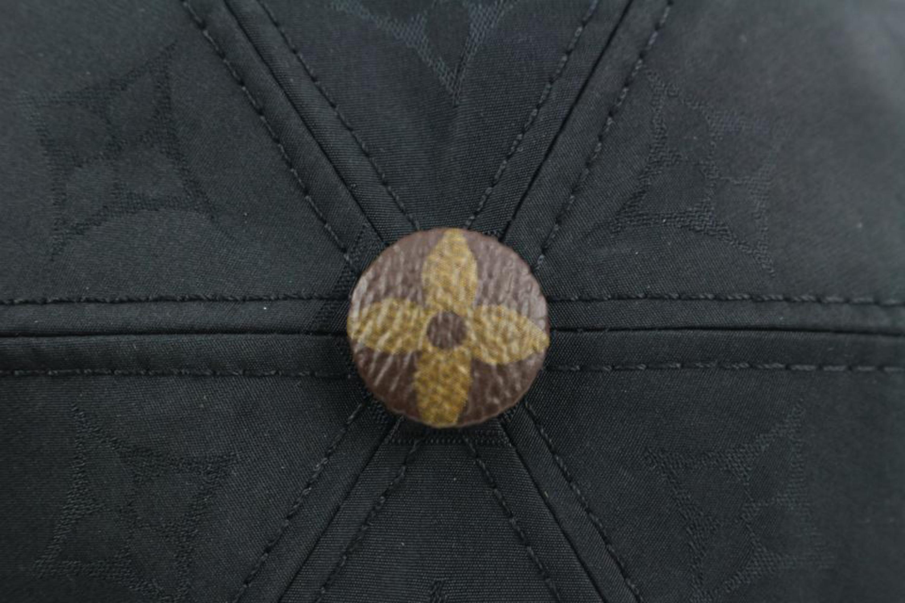 Men's Louis Vuitton Large Black x Brown Monogram Cap Ou Pas Baseball Hat 49lv217s