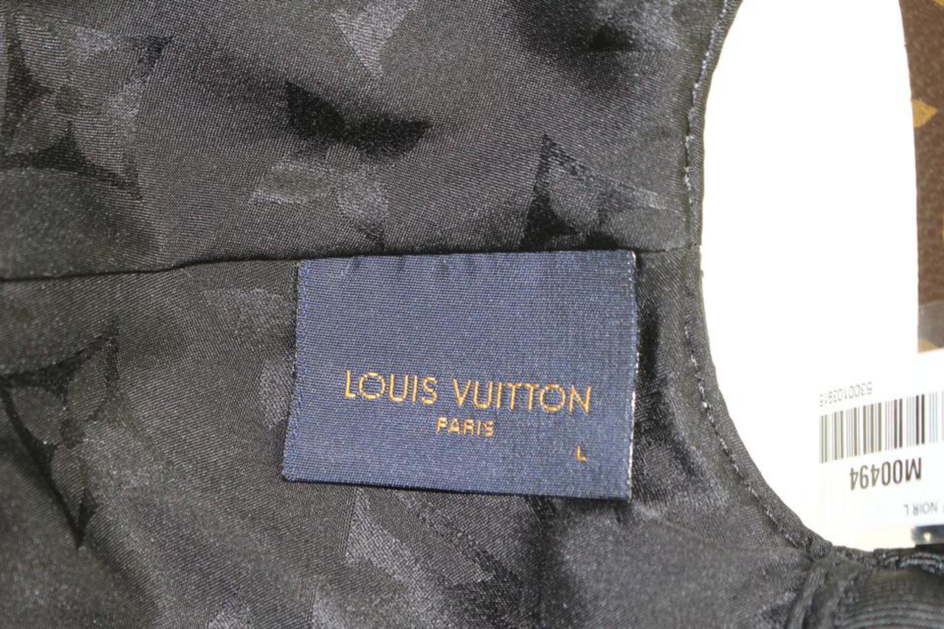 Women's Louis Vuitton Large Black x White Monogram Shearling Cap ous Pas Baseball Hat 11