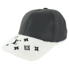 Louis Vuitton Large Black x White Monogram Shearling Cap ous Pas Baseball Hat 11