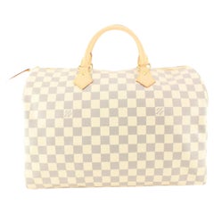 Louis Vuitton Large Damier Azur Speedy 35 Boston Bag 89lu89s