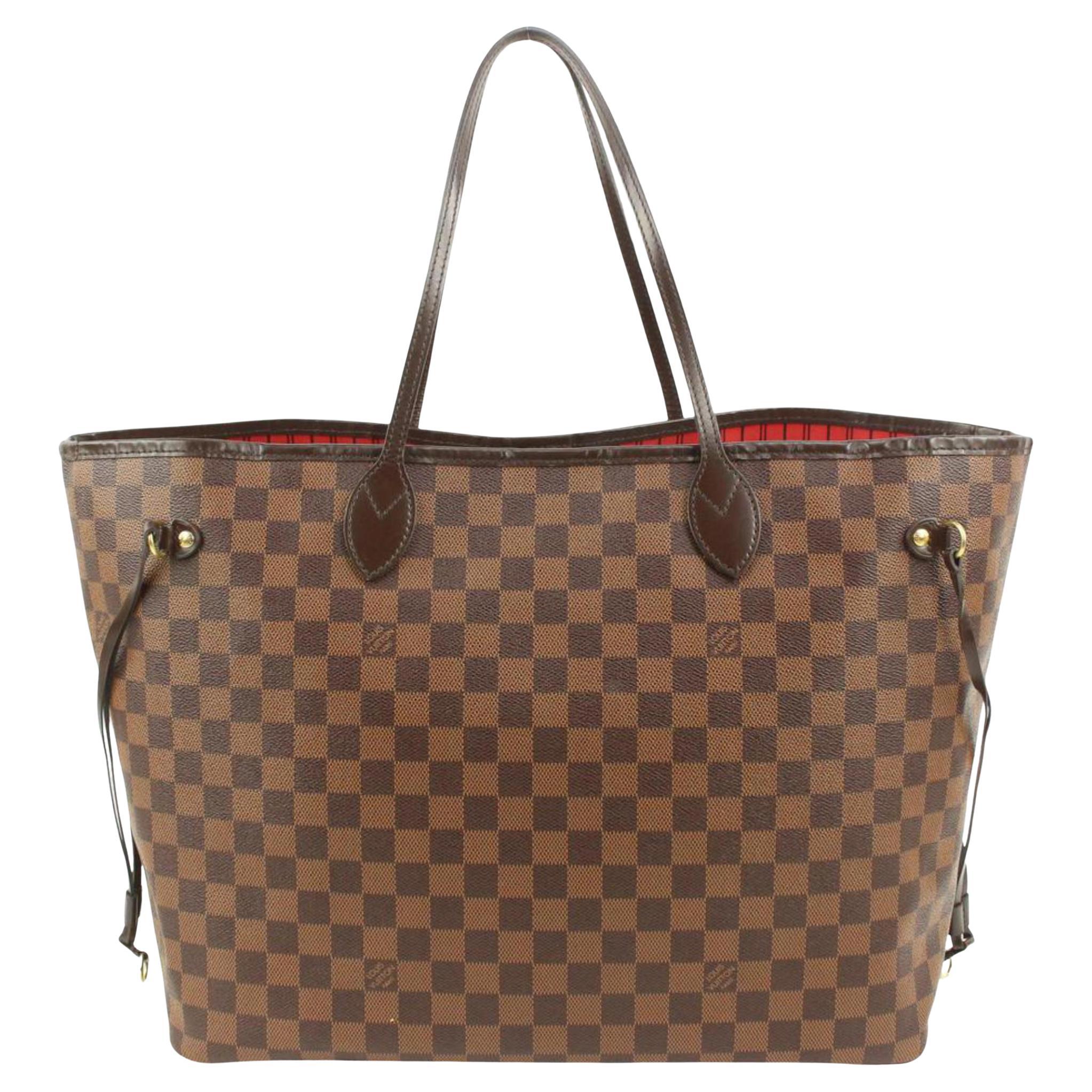 Louis Vuitton Large Damier Ebene Neverfull GM Tote Bag 26lv223s For Sale