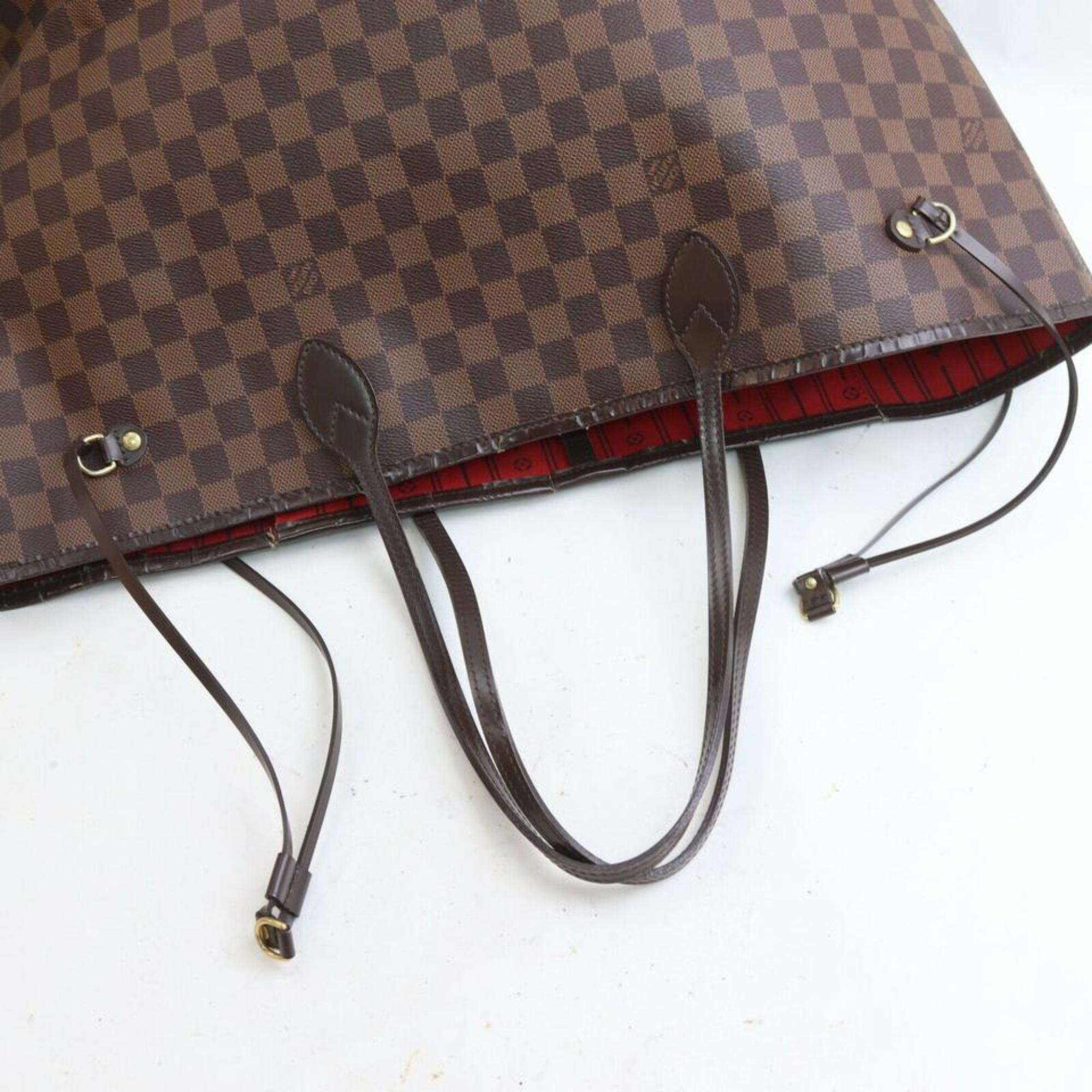 Louis Vuitton Mon Monogram Stripe Neverfull GM Red Tote Bag Large