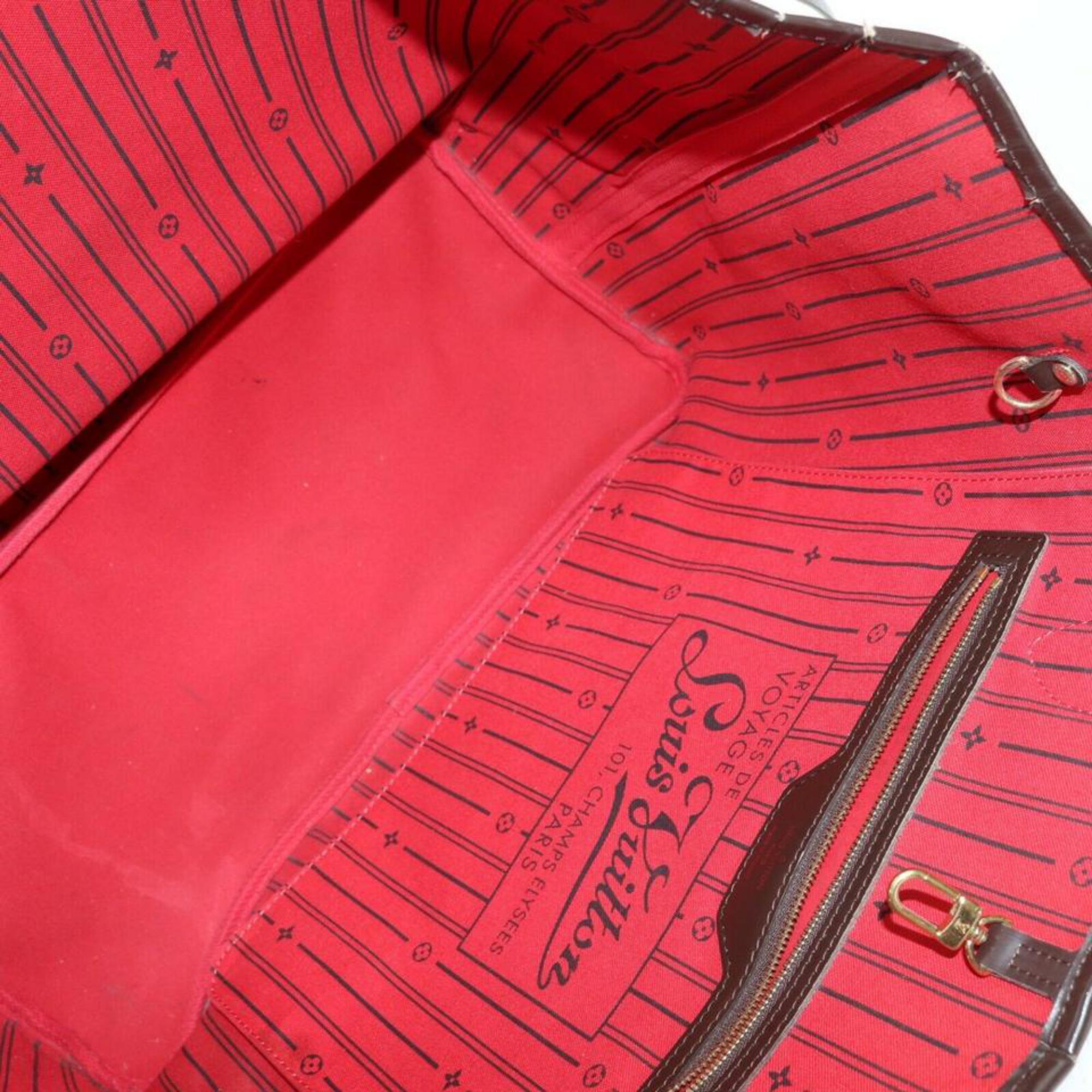 Louis Vuitton grand sac fourre-tout Neverfull GM damier ébène 2LVL1223 Bon état - En vente à Dix hills, NY