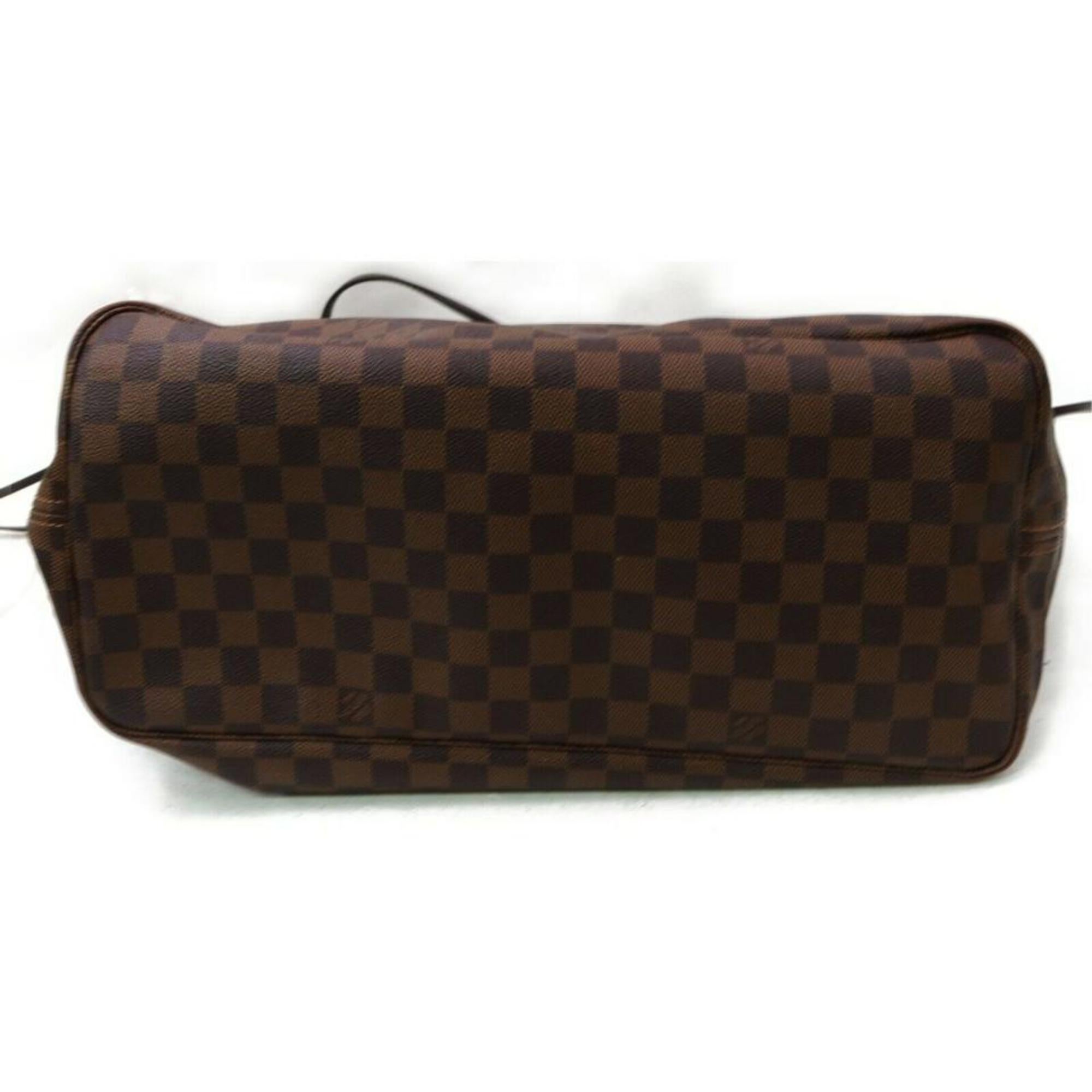 Brown Louis Vuitton Large Damier Ebene Neverfull GM Tote bag 2LVL1223 For Sale