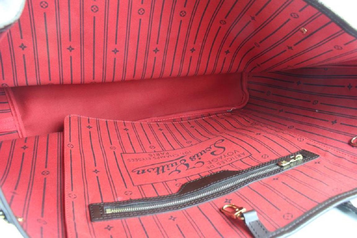 Grand sac fourre-tout Louis Vuitton Neverfull GM en damier ébène 557lvs614 Bon état - En vente à Dix hills, NY
