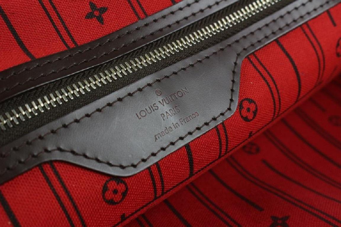 Grand sac fourre-tout Louis Vuitton Neverfull GM en damier ébène 557lvs614 Pour femmes en vente