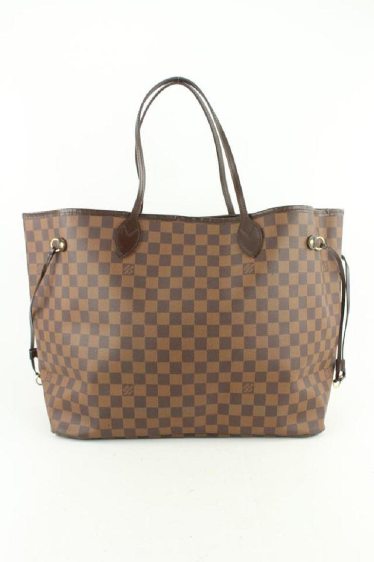 Grand sac fourre-tout Louis Vuitton Neverfull GM en damier ébène 557lvs614 en vente 2