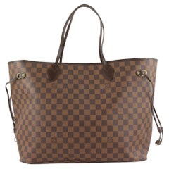 Louis Vuitton Large Damier Ebene Neverfull GM Tote Bag 557lvs614