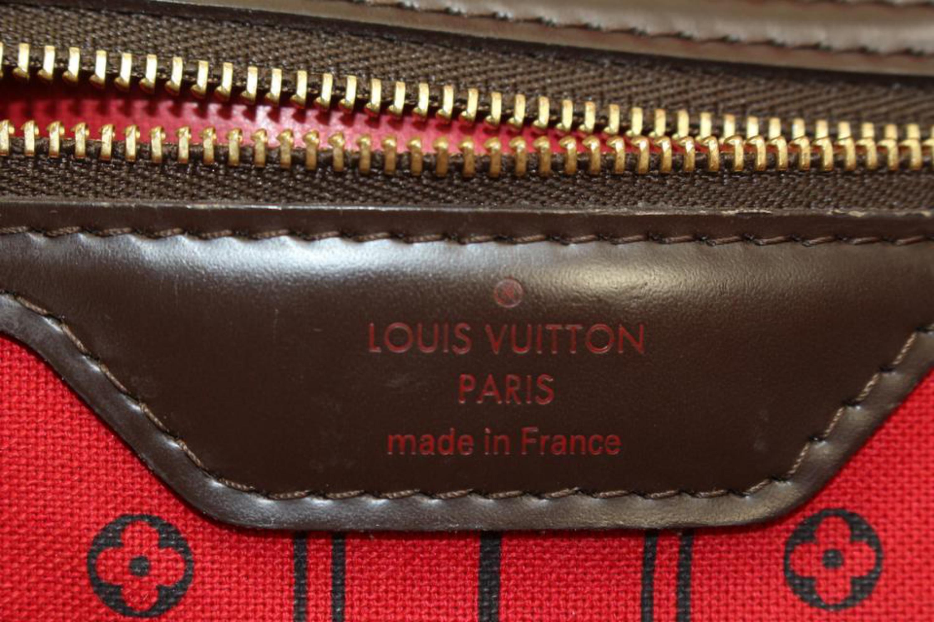 Louis Vuitton - Grand sac fourre-tout Neverfull GM en damier ébène 6lv34s Pour femmes en vente