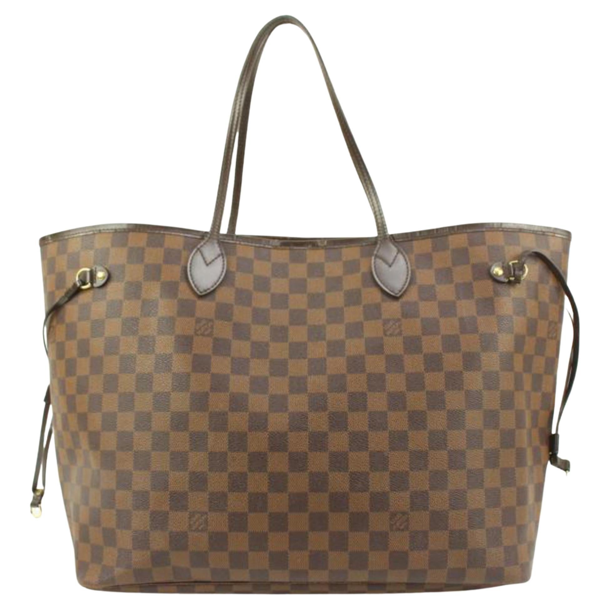 Louis Vuitton Large Damier Ebene Neverfull GM Tote Bag 6lv34s For Sale