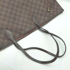 Louis Vuitton Large Damier Ebene Neverfull GM Tote Bag  855650
