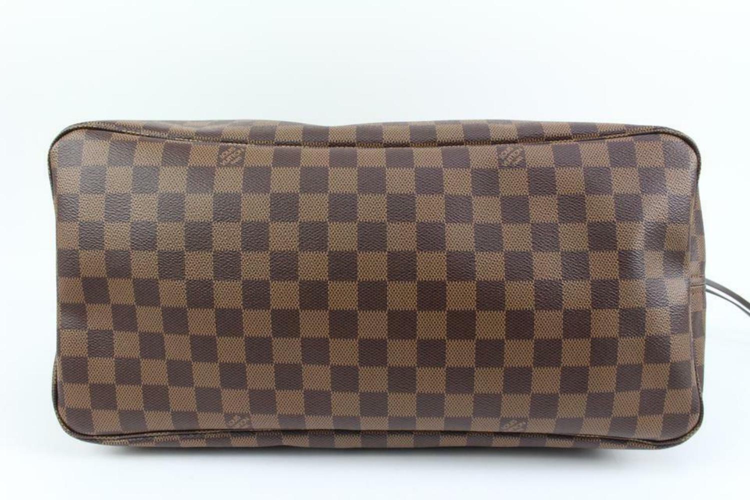 Louis Vuitton Large Damier Ebene Neverfull GM Tote Bag 9LV118 In Good Condition In Dix hills, NY