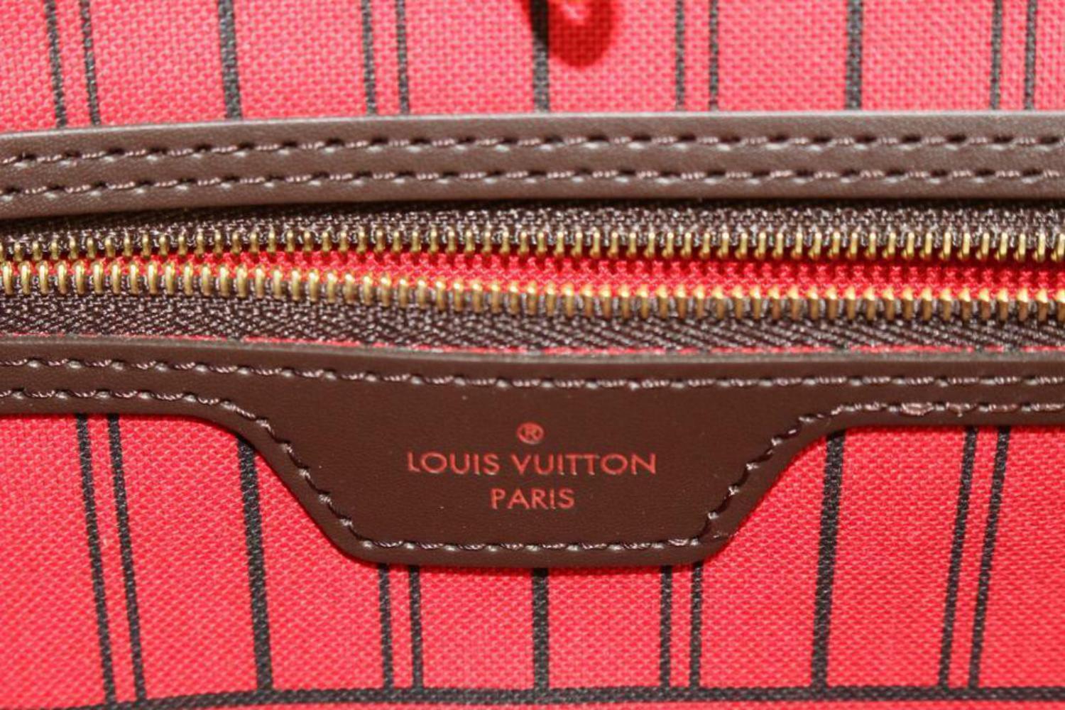 Louis Vuitton Large Damier Ebene Neverfull GM Tote Bag 9LV118 3