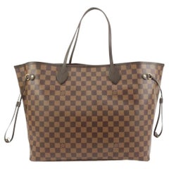 Louis Vuitton Large Damier Ebene Neverfull GM Tote Bag 9LV118