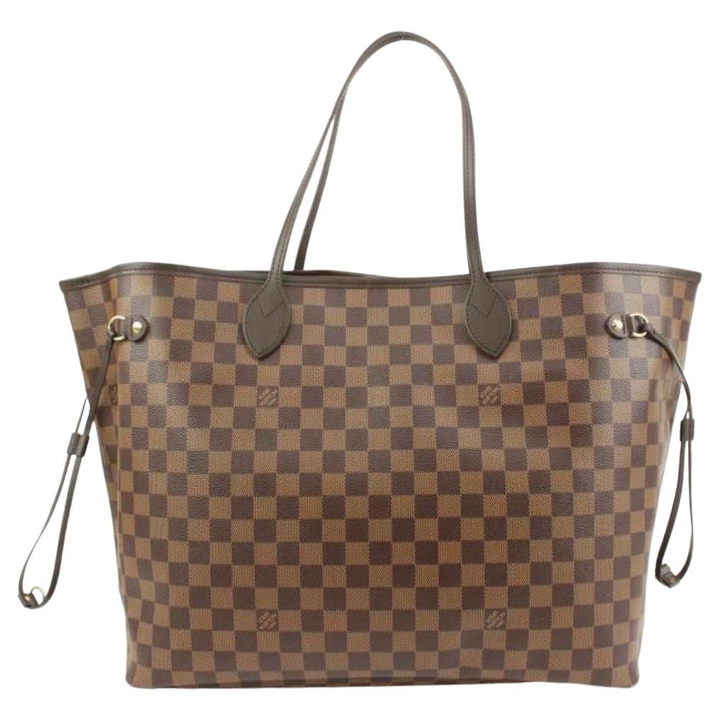 Louis Vuitton Large Damier Ebene Neverfull GM Tote Bag 9LV118 For Sale Louis Vuitton Large Damier Ebene Neverfull GM Tote Bag 9LV118 For Sale