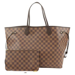 Louis Vuitton Large Damier Ebene Neverfull GM Tote with Pouch 2lv228s