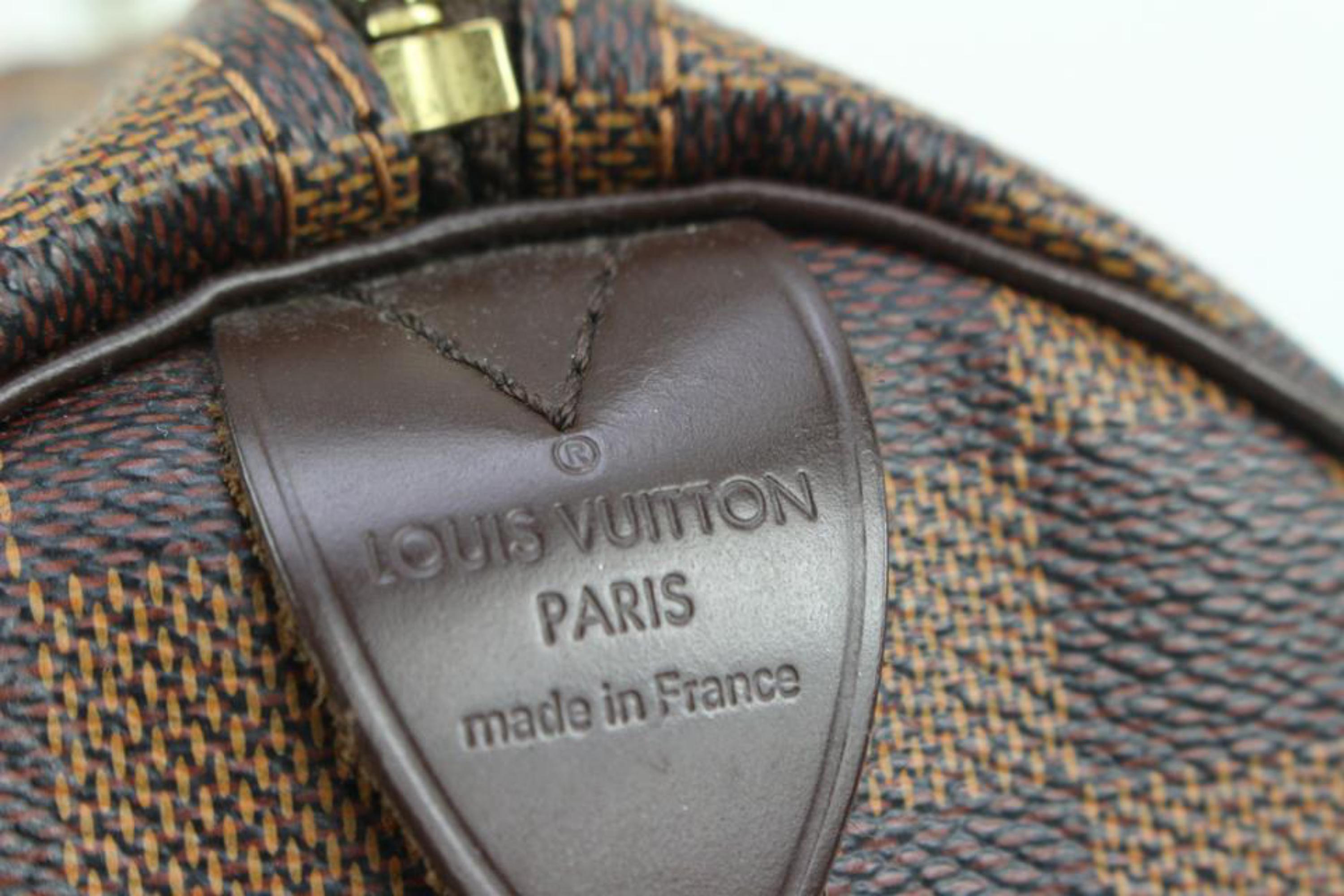 Brown Louis Vuitton Large Damier Speedy 35 Boston Bag GM 64lv38s For Sale