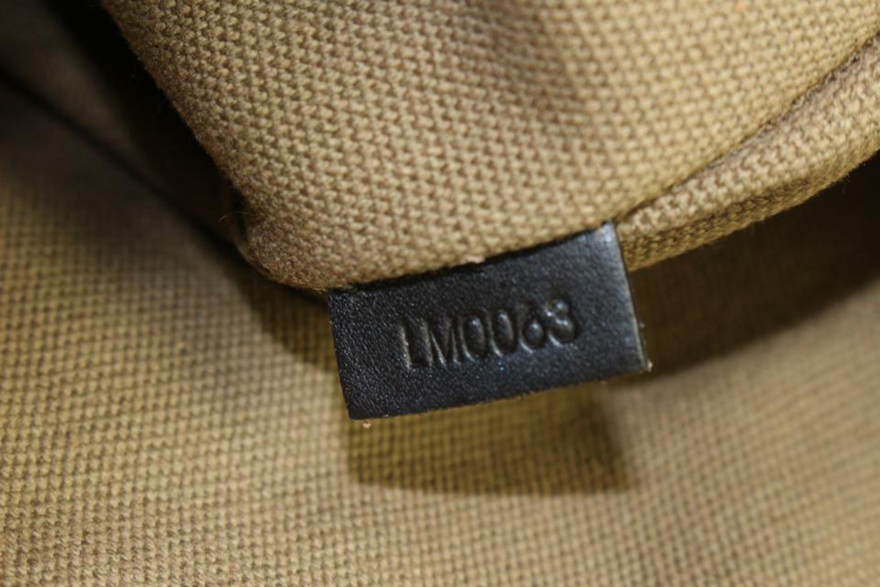 Louis Vuitton - Grand sac à bandoulière en cuir de l'Utah marron foncé s214lv83 Bon état - En vente à Dix hills, NY