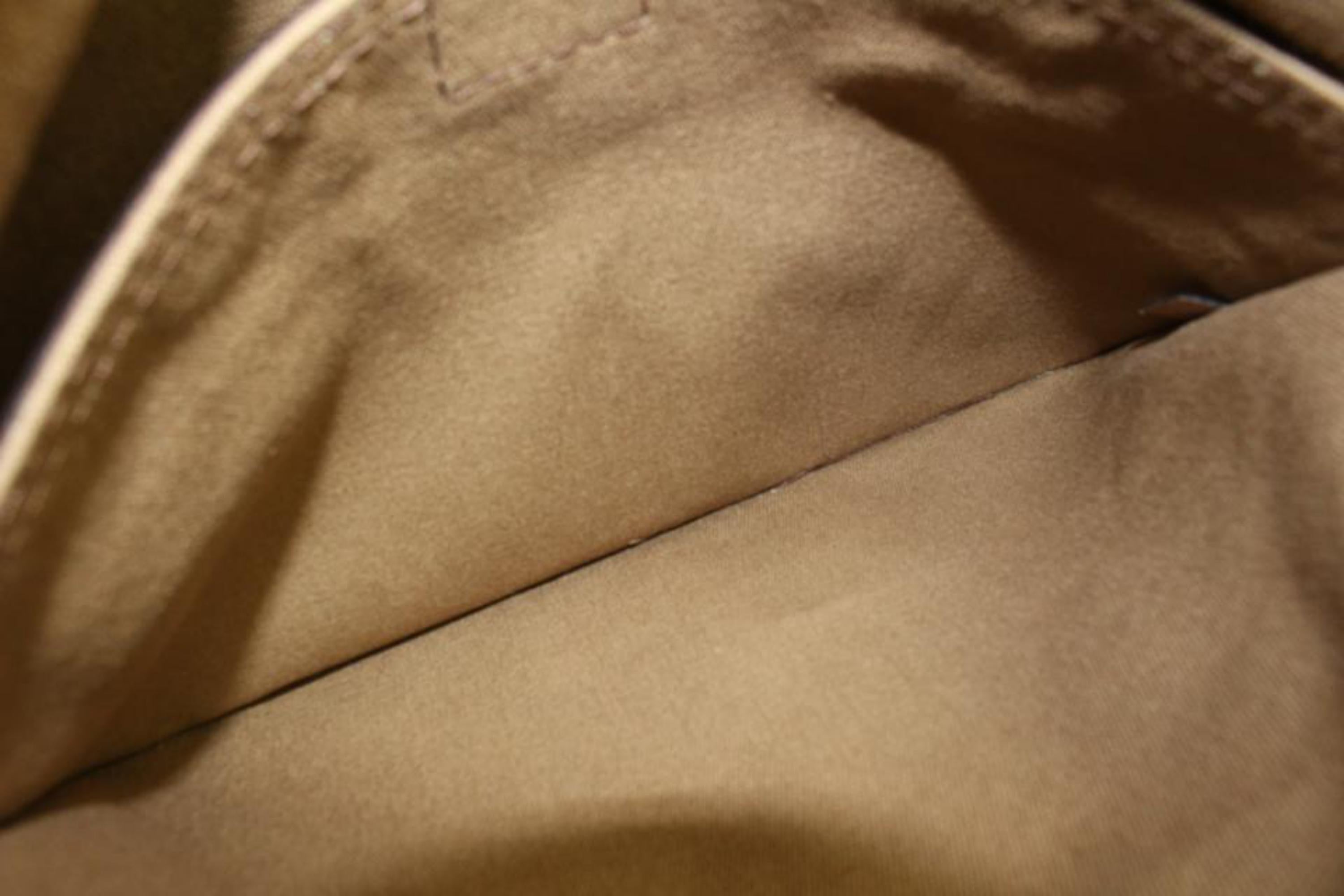 Louis Vuitton - Grand sac à bandoulière en cuir de l'Utah marron foncé s214lv83 en vente 3
