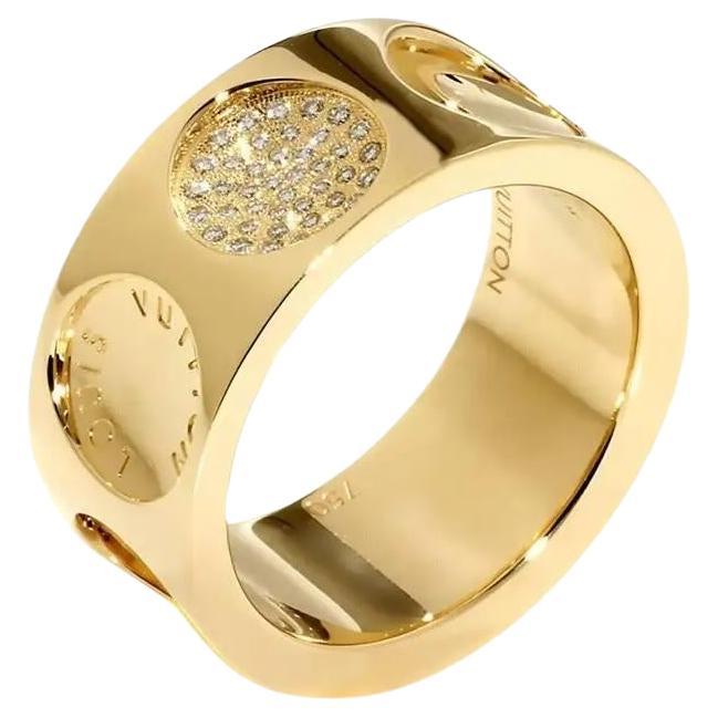 Louis Vuitton Large Empreinte Diamond Gold Ring For Sale